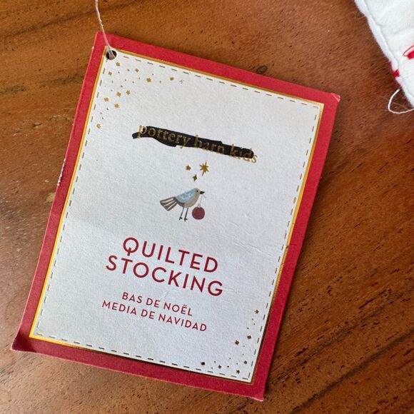 Pottery Barn Kids Smiling Snowman Red Quilted Christmas Stocking Stocking New - Picture 7 of 9